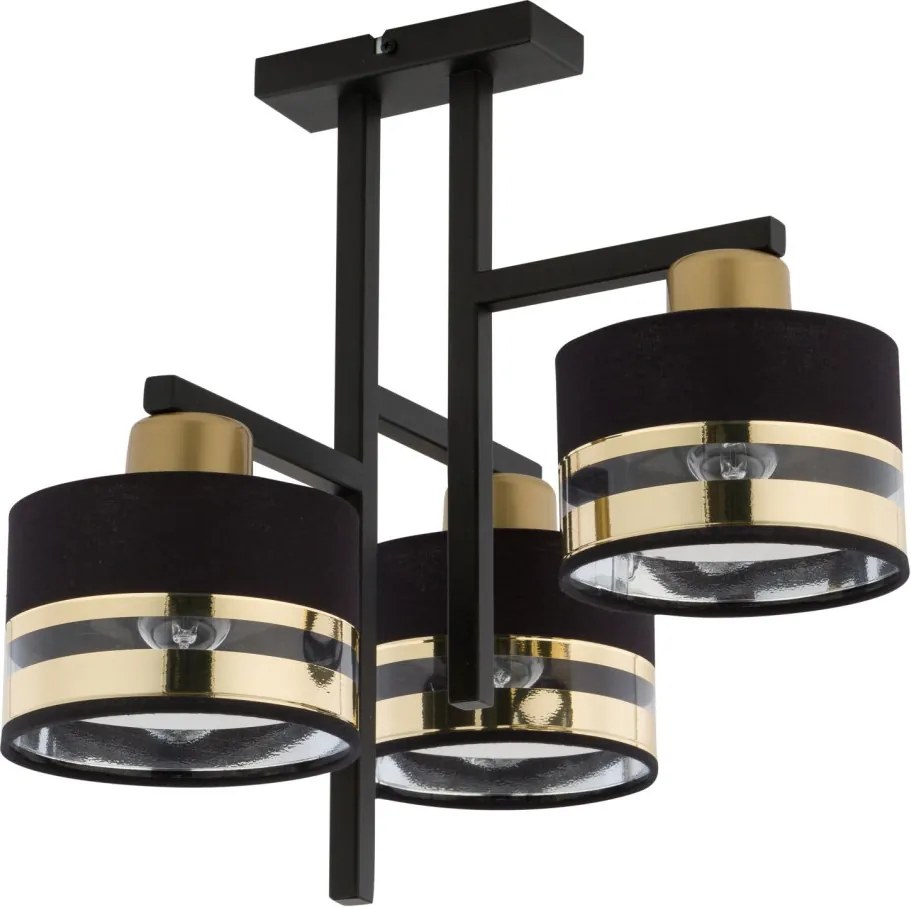 SIGMA LIGHTING 32147 PRO Ernyős Mennyezeti Lámpa Fekete, Arany E27 IP20