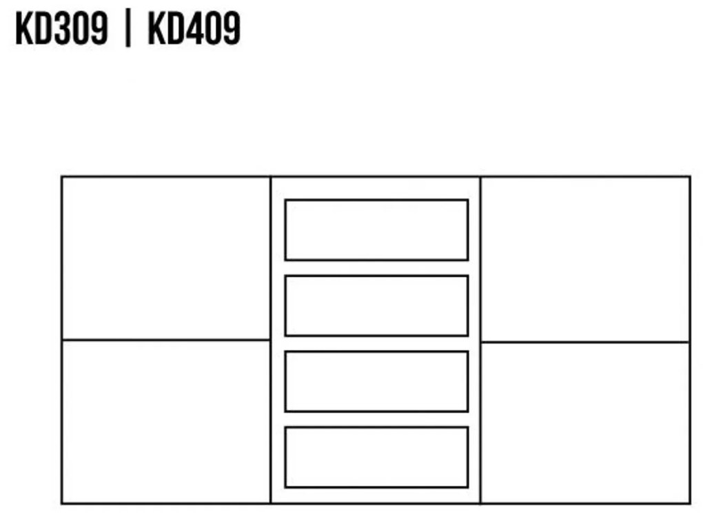 Komód KD409. Bükkfa