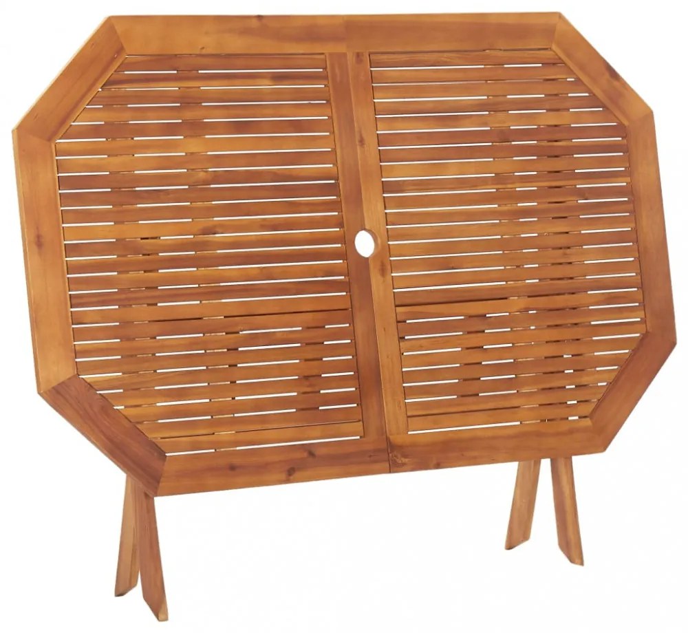 tömör akácfa összecsukható kerti asztal 135 x 85 x 75 cm