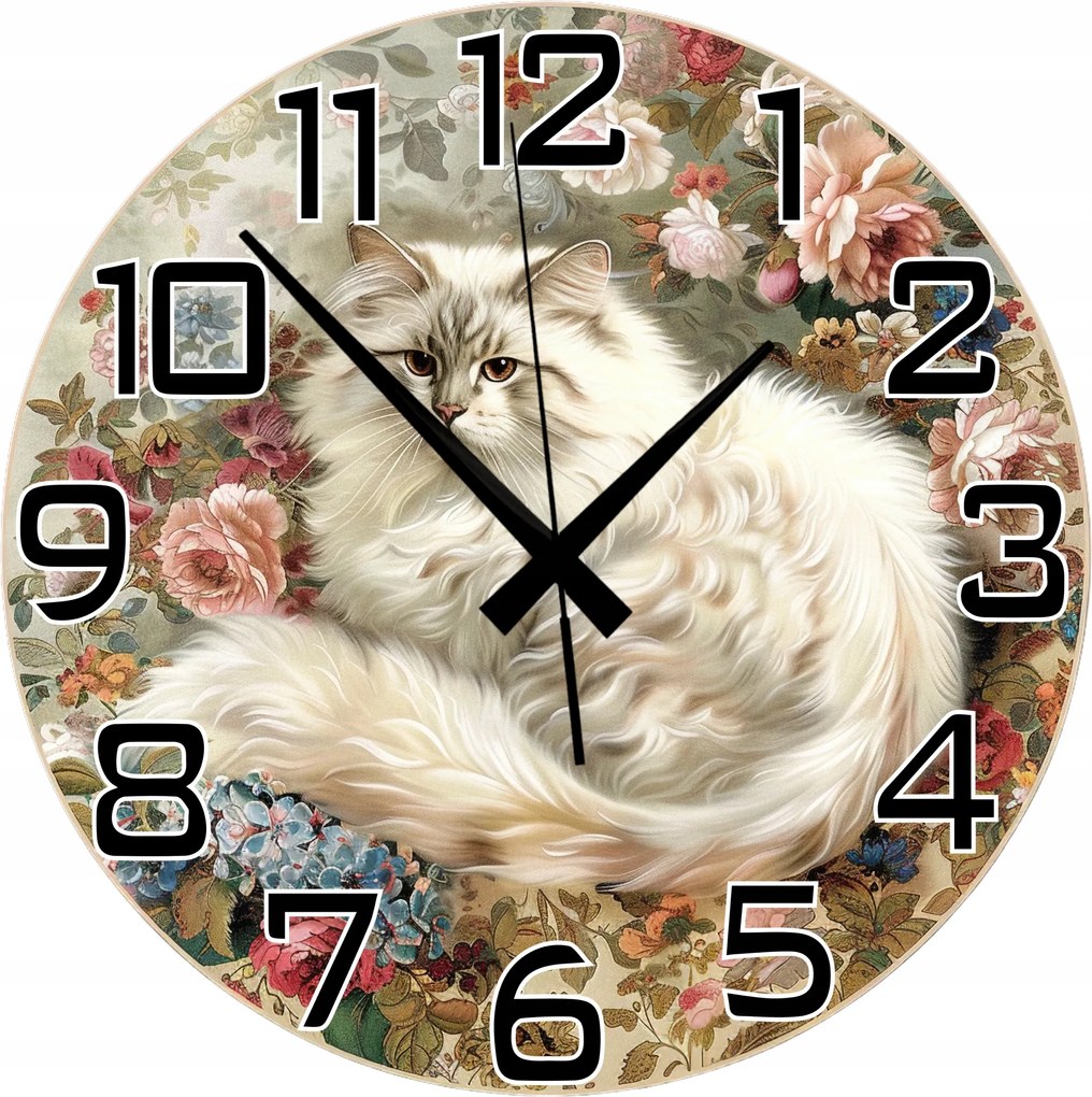 Falióra Gyönyörű Cica Tökéletes Ajándék Hangtalan Mechanizmus