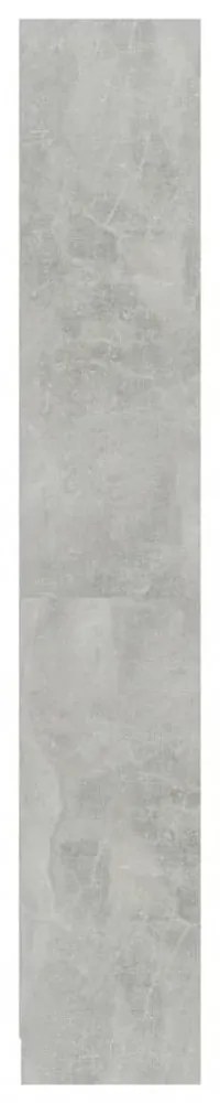 4-szintes betonszürke szerelt fa könyvszekrény 80 x 24 x 142 cm