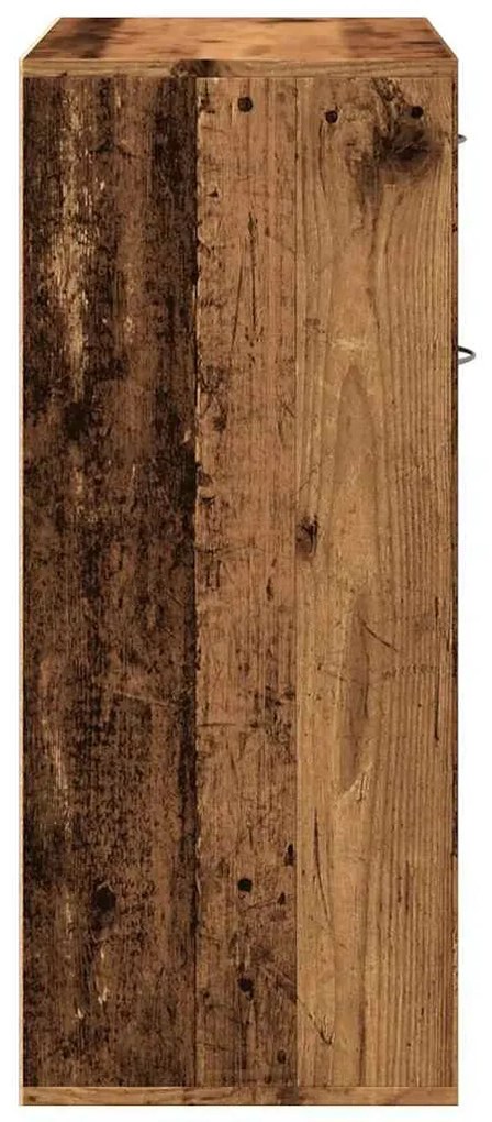 antik fa színű szerelt fa cipősszekrény 60 x 35 x 84 cm