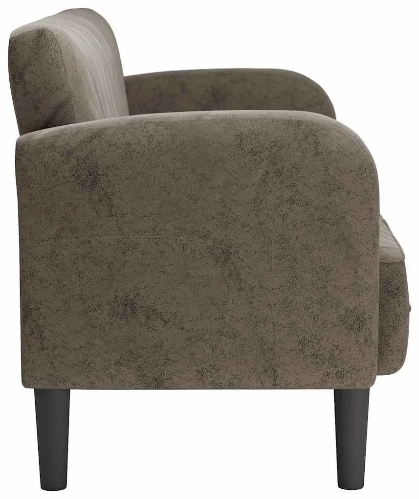 sötétszürke műbőr Loveseat kanapé 110 cm