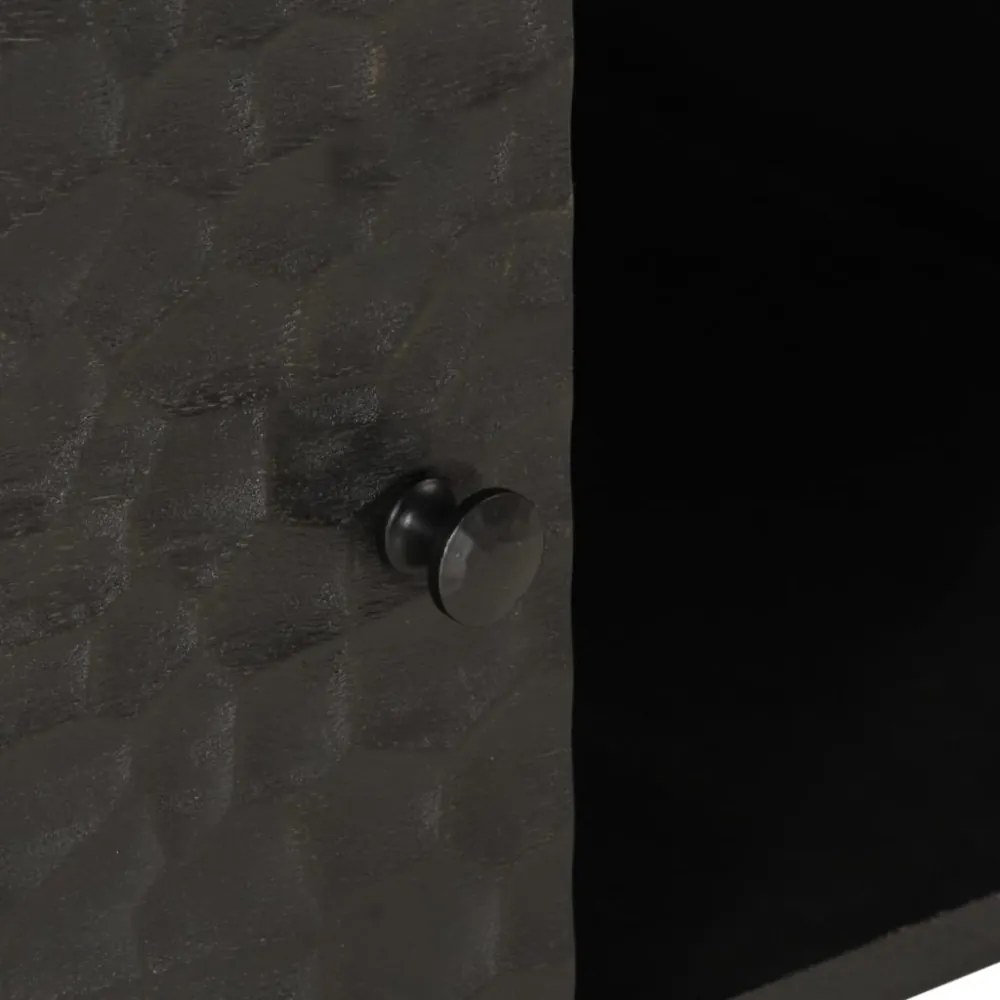 fekete tömör mangófa dohányzóasztal 100 x 54 x 40 cm