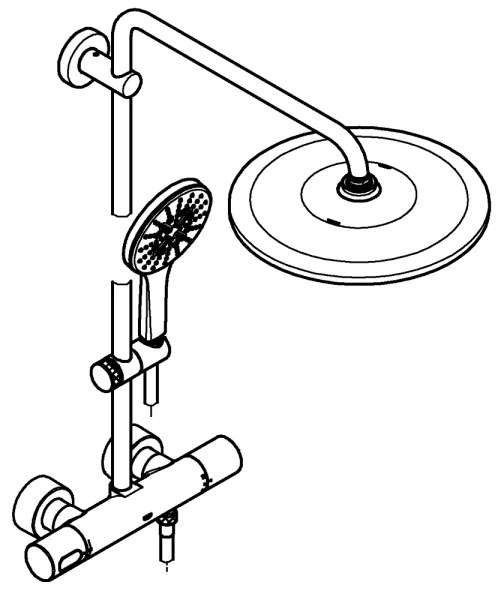 GROHE 26648000 - RAINSHOWER SMARTACTIVE 310 450 mm zuhanyrendszer fényes króm