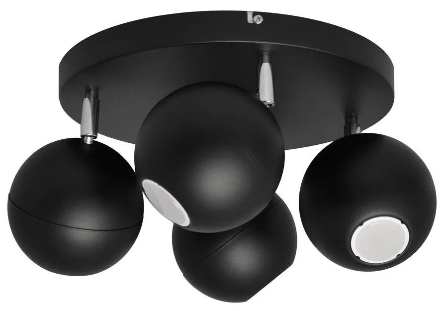 LED Spotlámpa MIDWAY 4xGU10/6,5W/230V fekete