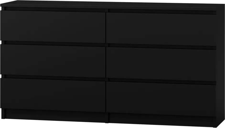 M6 140 2X3 komód, fekete