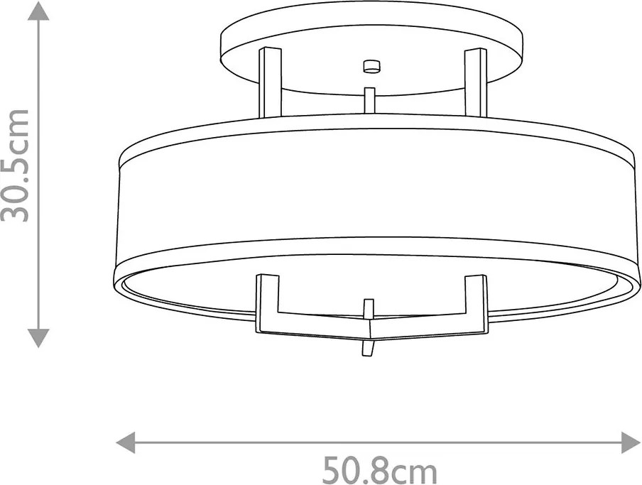 Hinkley lighting klasszikus mennyezeti lámpa hampton fehér sárgaréz elshk-hampton-sf-bb