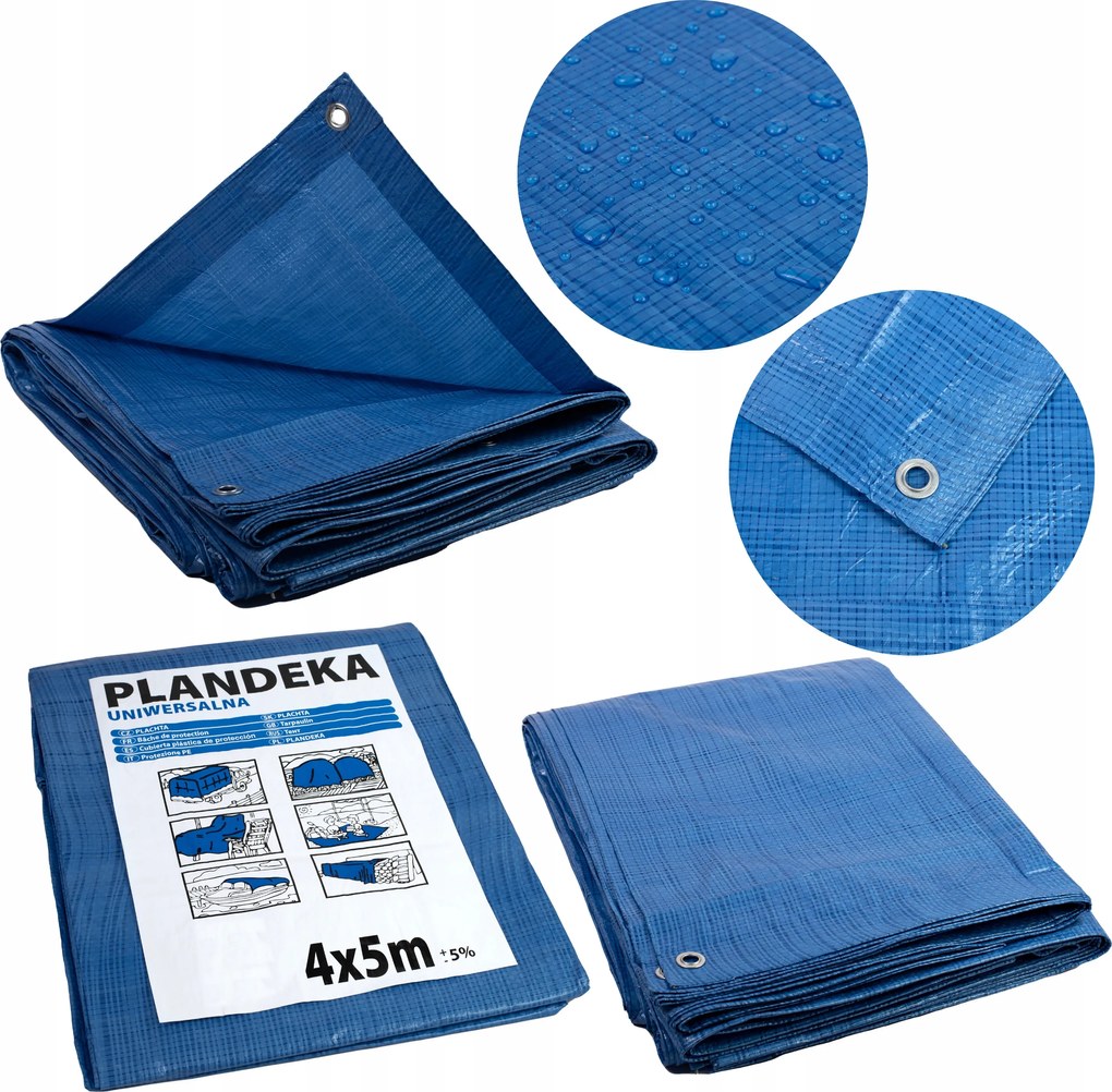 Ponyva 5x5 Kék Erősített Takaró