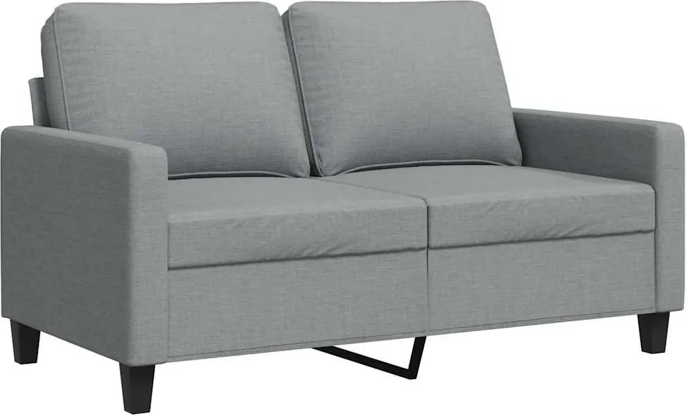 vidaXL kétszemélyes világosszürke szövetkanapé 120 cm
