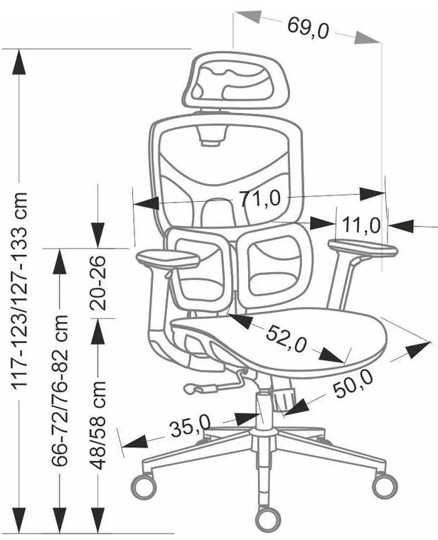 Summit irodai szék, fekete