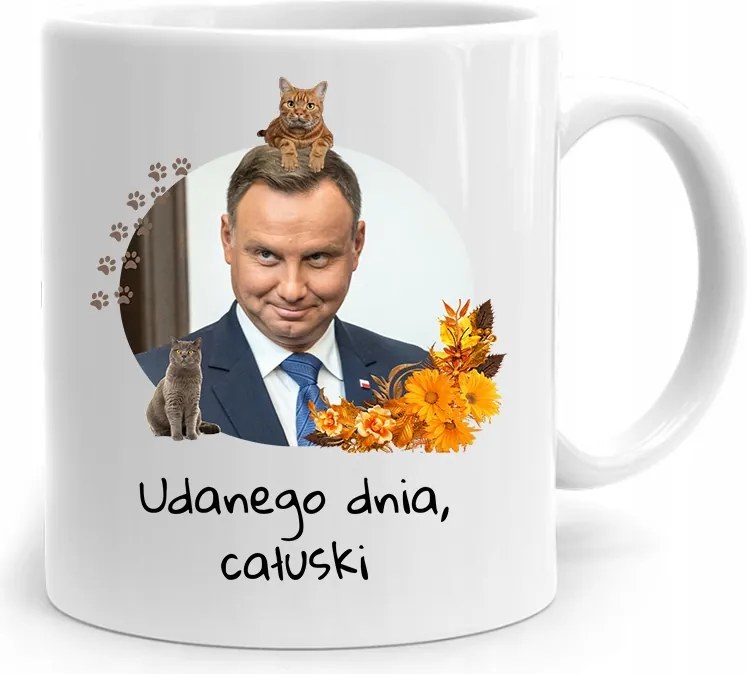 Duda András Elnök Bögre Sikeres Napot, fényképes nyomtatással