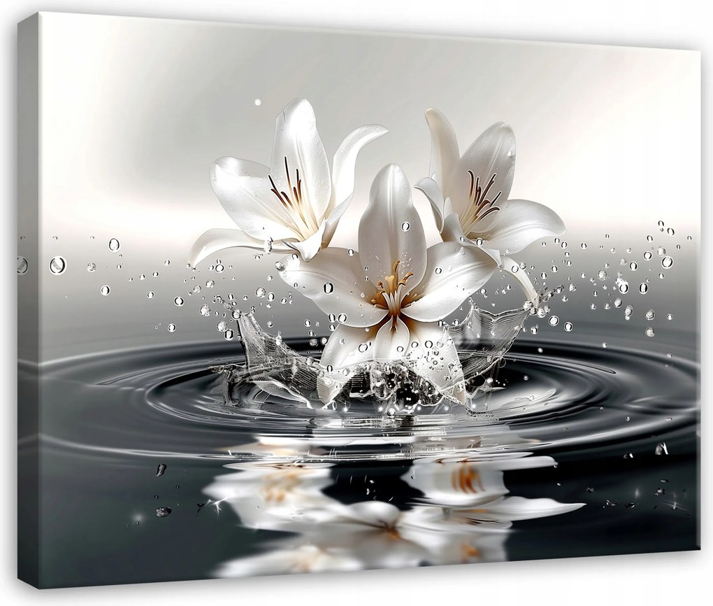 Hálószoba Nappali Konyha Virágok Modern Vászon Falikép 40x30