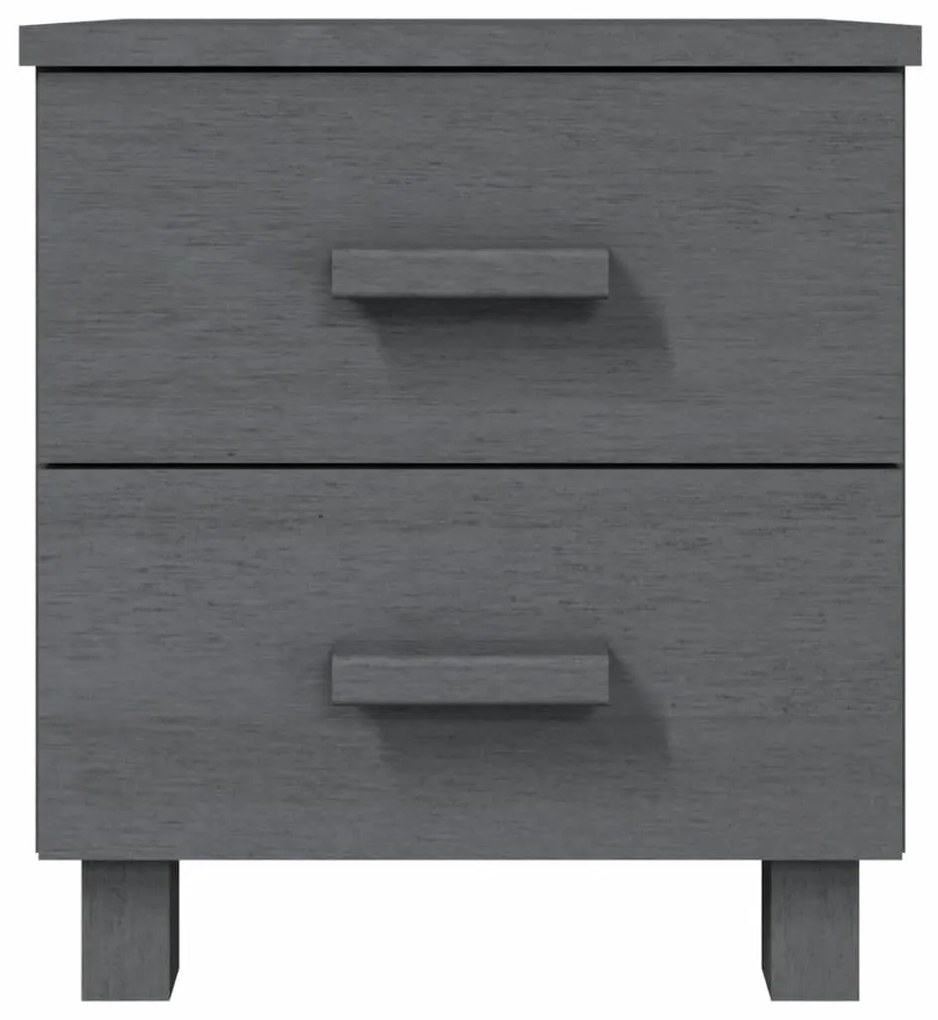 HAMAR 2 db sötétszürke tömör fa éjjeliszekrény 40x35x44,5 cm