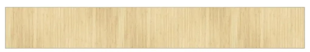 négyszögletű világos természetes bambusz szőnyeg 70 x 500 cm