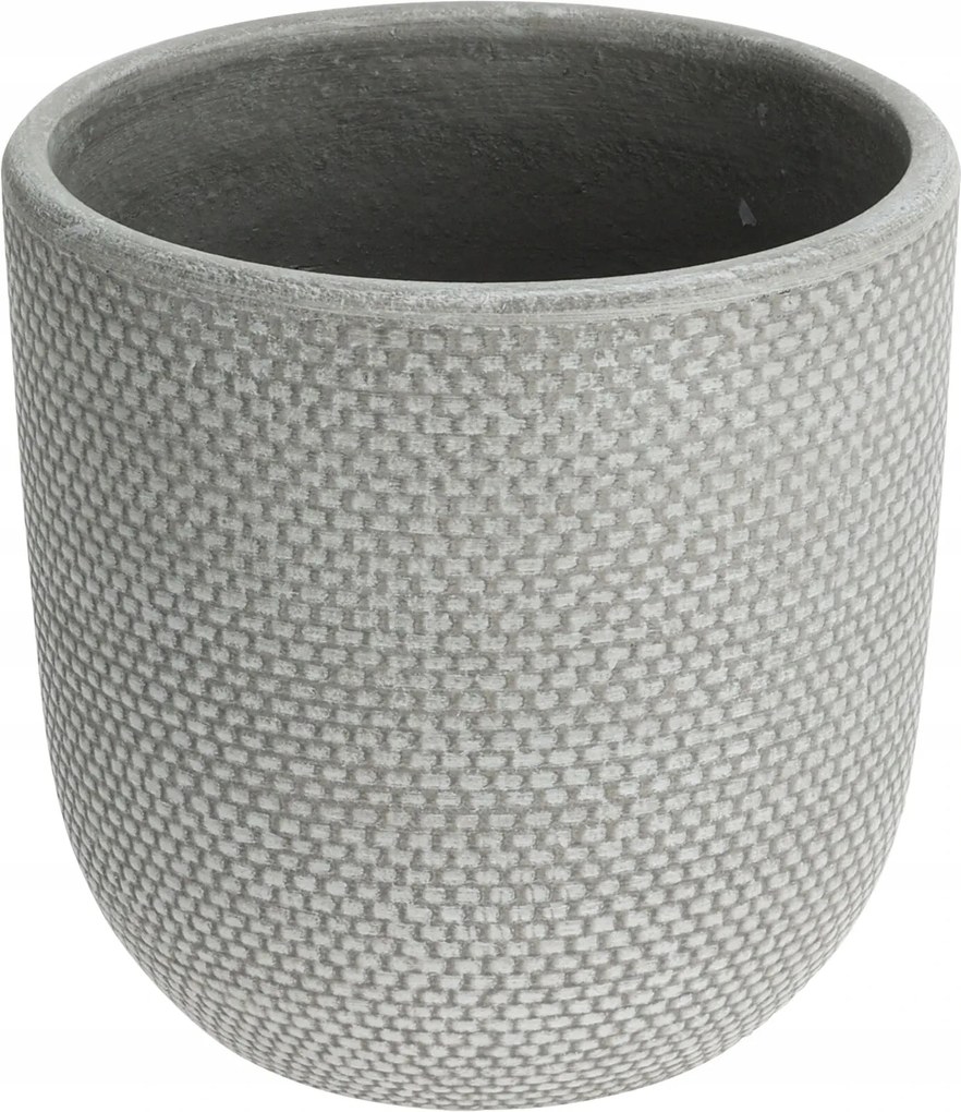 Weave S virágcserép (11,5x11,5x11,5 cm) világos szürke, matt textúrával