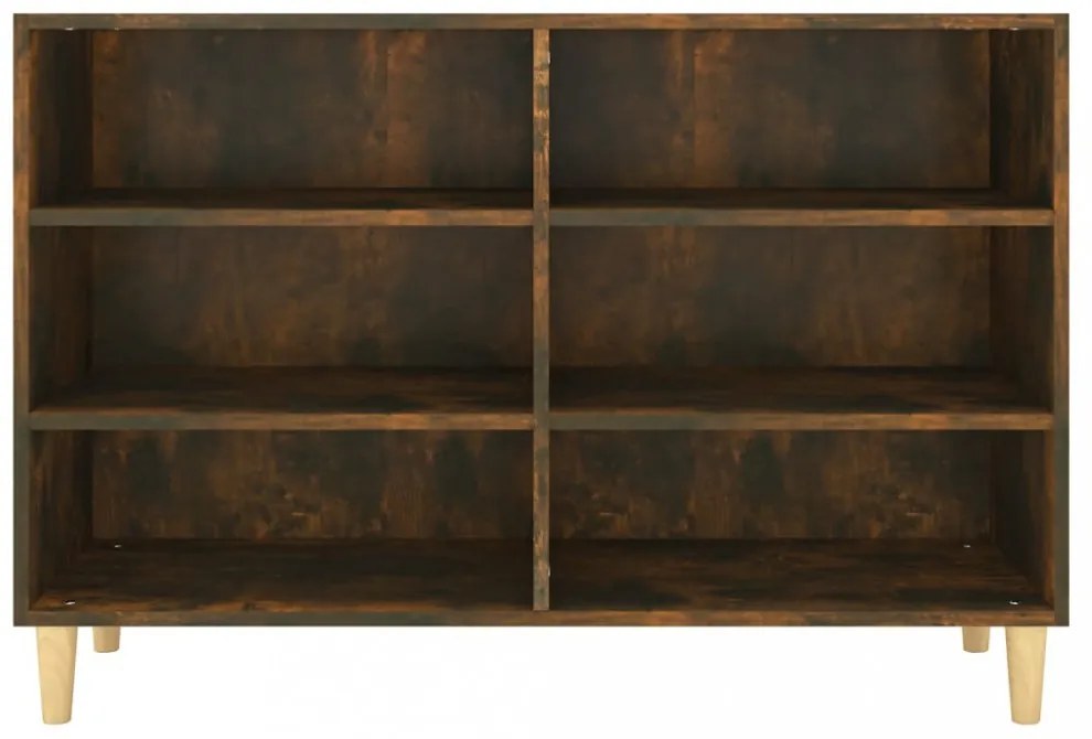füstös tölgy színű szerelt fa tálalószekrény 103,5 x 35 x 70 cm