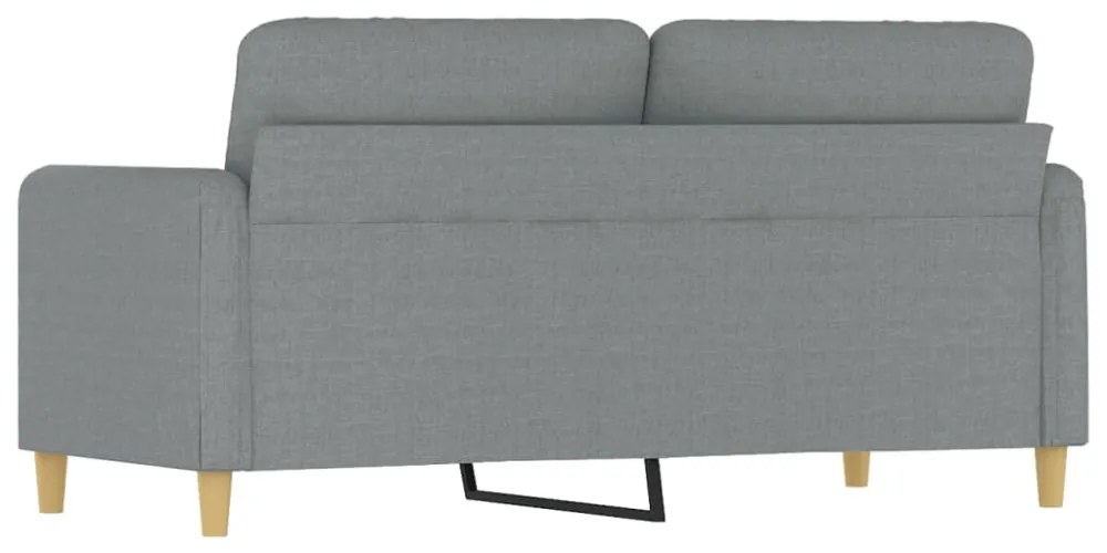 vidaXL kétszemélyes világosszürke szövetkanapé 140 cm