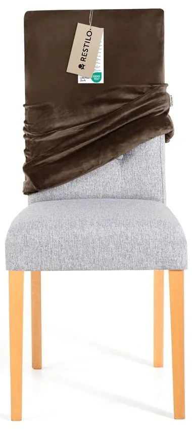 Barna gumis szék huzat szett 4 db-os 48 cm Sento – Restilo
