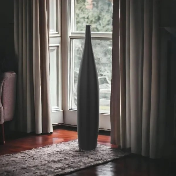 70 cm-es matt fekete kerámia váza