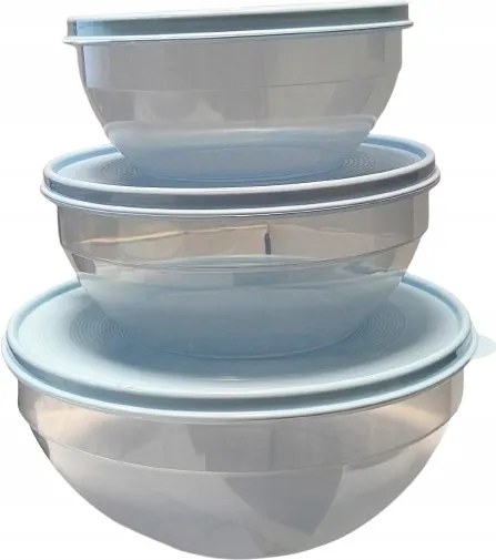 Mtm Ételtároló doboz kerek 3 db-os szett 0,9/1,5/2,5 l Kék