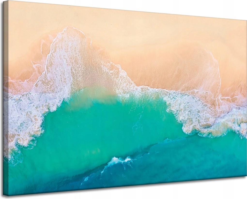 Vászonkép Hullámok Vízpart Homok 120x80 cm Ideális ajándék