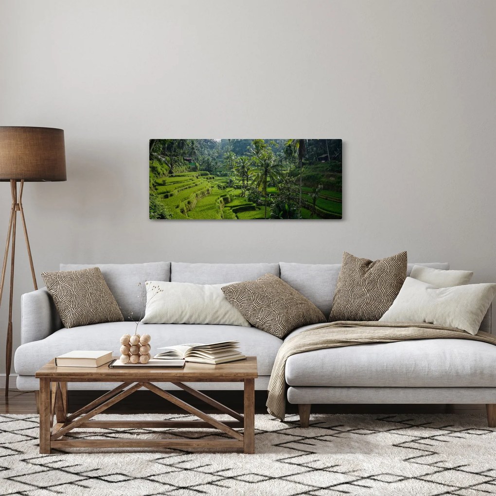 Kép a rizs teraszokról, Tegalalang, Bal (120x50 cm)
