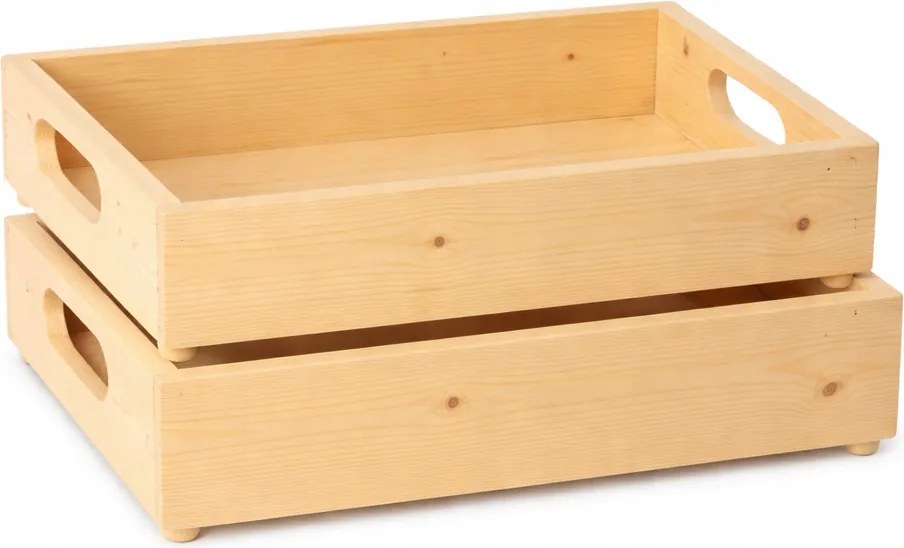 Fa Tálaló Tálca Pincér Tálca Doboz 30x20 2 Db-os Szett