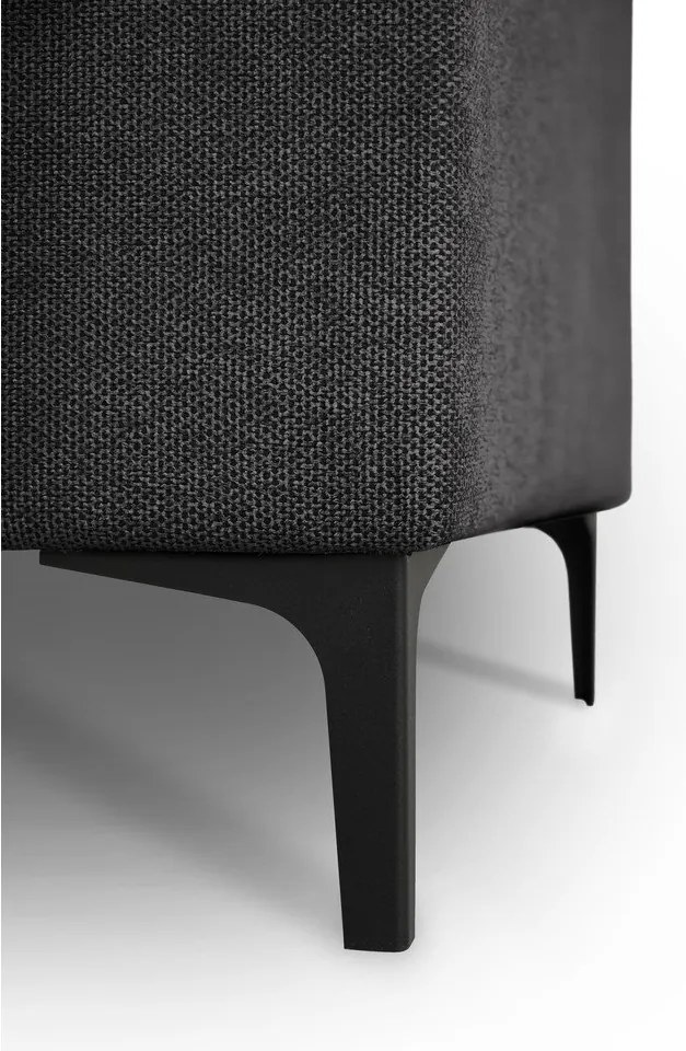 Antracitszürke zsenília sarokkanapé (bal oldali-heverő résszel) Fabian – Scandic