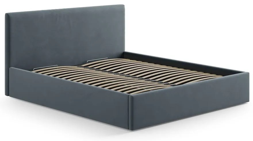 Világoskék kárpitozott ágytámla 150,5x100 cm Remo – Micadoni