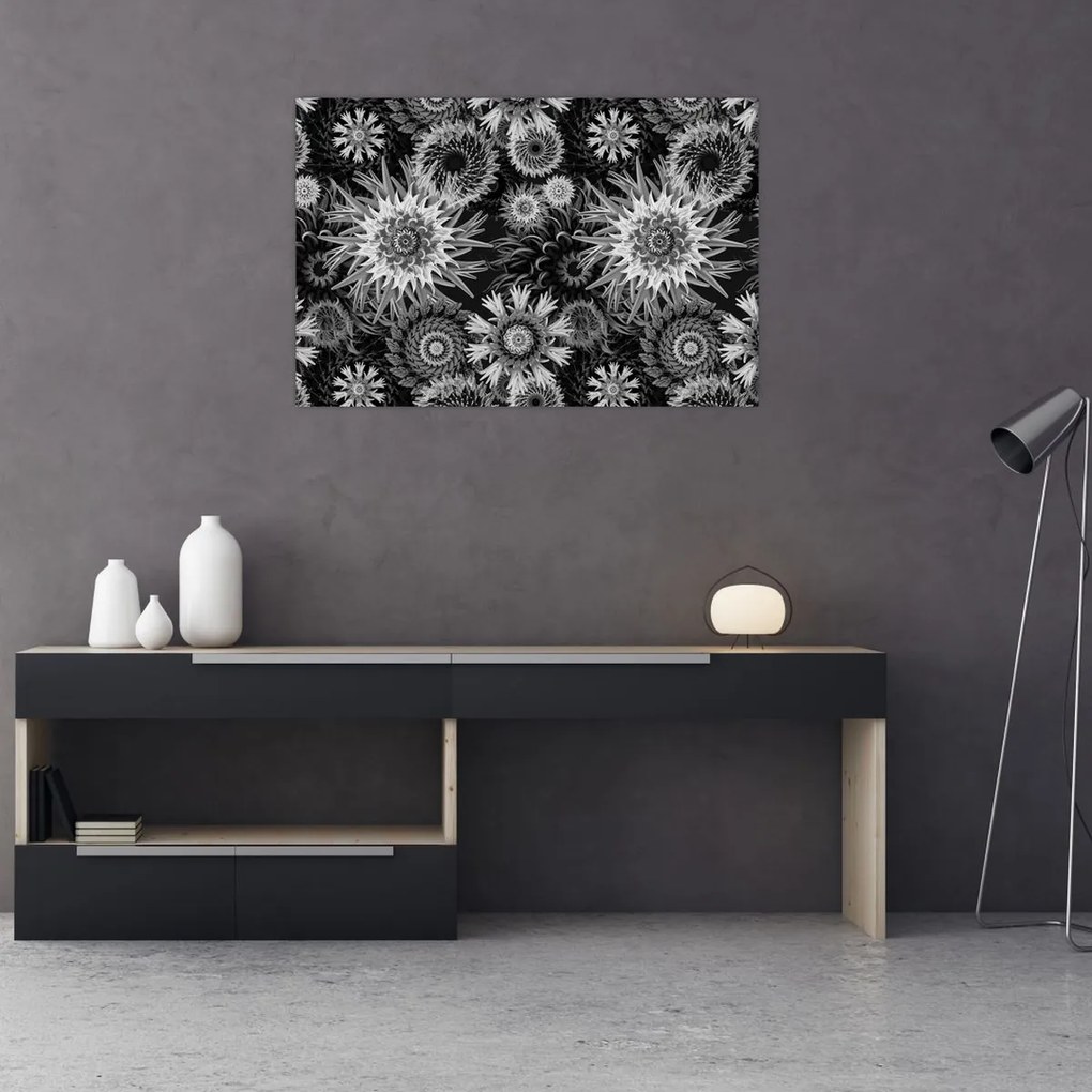 Kép - Fekete és fehér gyűszűvirág (90x60 cm)