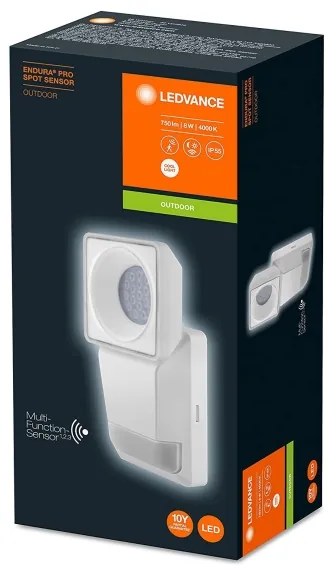 Ledvance - LED Kültéri fali lámpa érzékelővel SPOT LED/8W/230V IP55 fehér