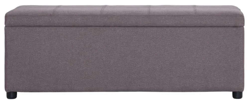 szürkésbarna poliészter pad tárolórekesszel 116 cm