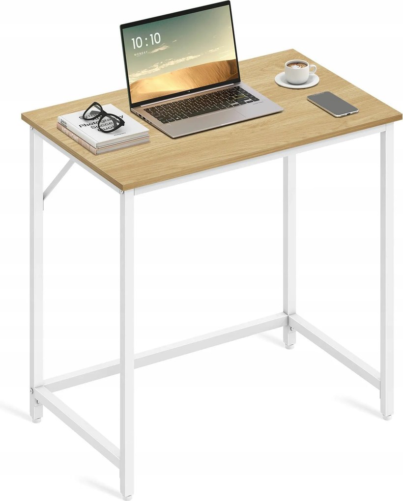 Praktikus kis számítógépasztal gyerekszobába, fehér-bézs színben