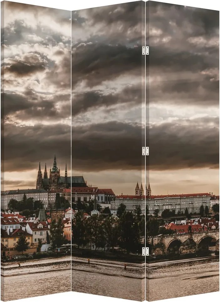 Paraván - Prágai vár a félhomályban (126x170 cm)