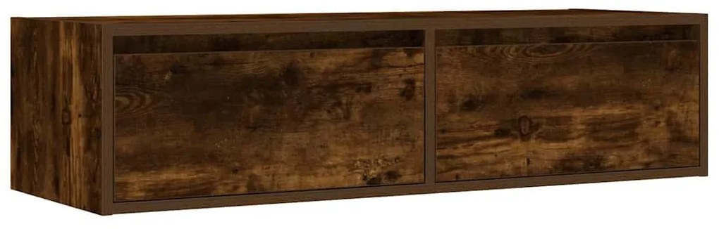 TV szekrény LED világítással füstölt tölgy 100X35,5x25 cm
