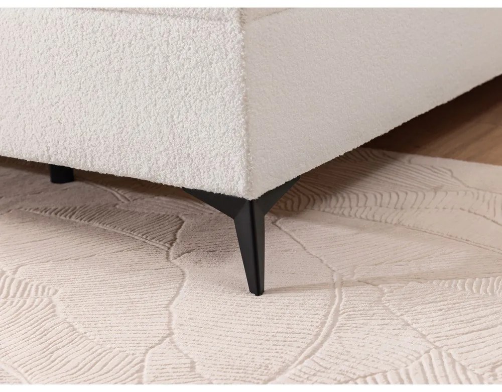 Fehér ágyneműtartós boxspring ágy 140x200 cm Ornes – Ropez