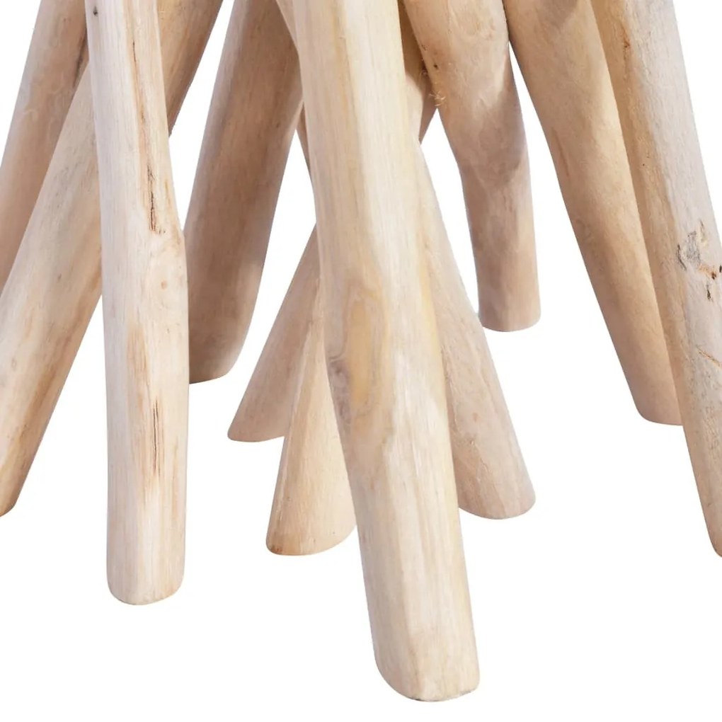 tömör tíkfa dohányzóasztal üveglappal 35 x 35 x 50 cm