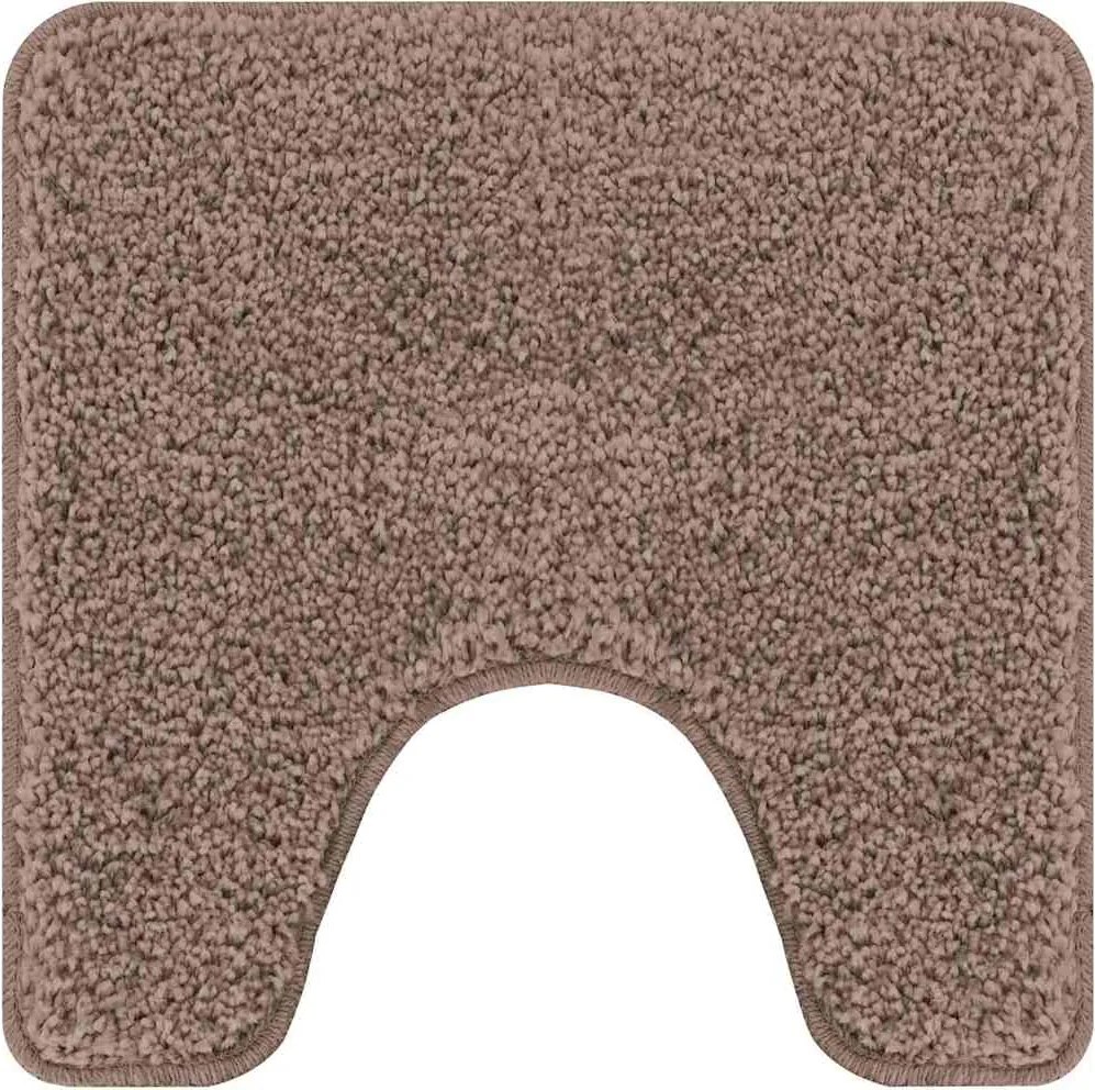 vidaXL Csúszásgátló Fürdőszőnyeg WC Nyírással Barna 50 x 50 cm PP
