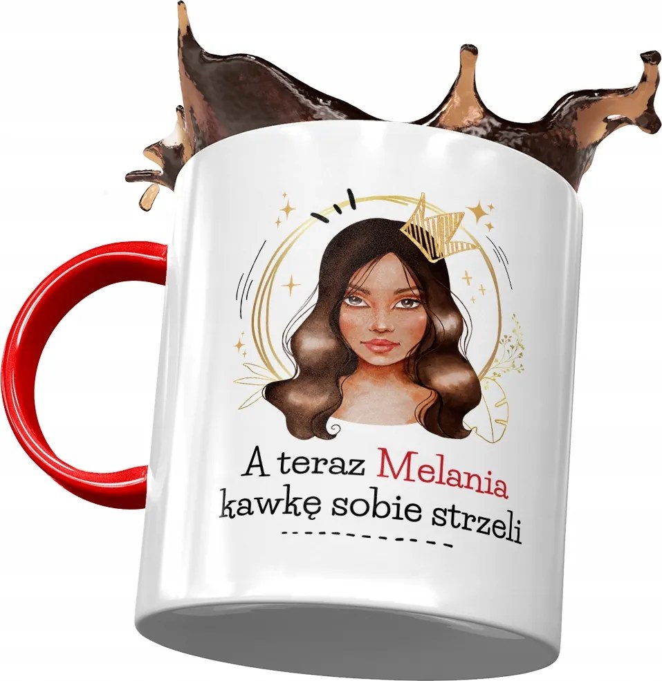 Piros Bögre Melania Feleség Barátnő Ajándék Nyomtatott Fotóval