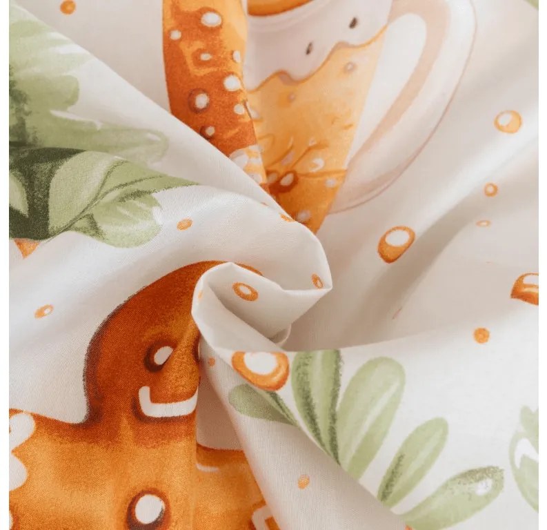 Mikroszálas ágyneműhuzat WINTER GINGERMAN fehér Ágyneműhuzat mérete: 2 db 70 x 90 cm | 200 x 220 cm