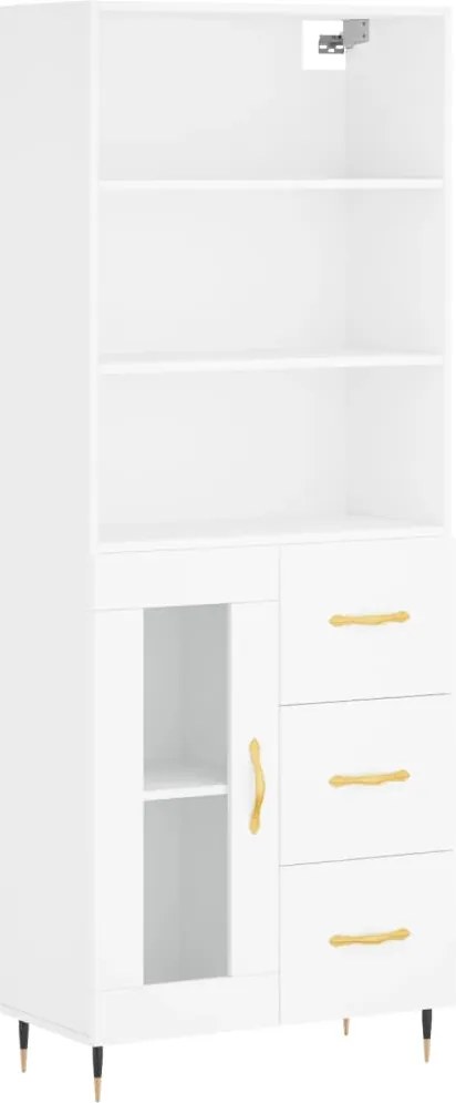 vidaXL fehér szerelt fa magasszekrény 69,5 x 34 x 180 cm