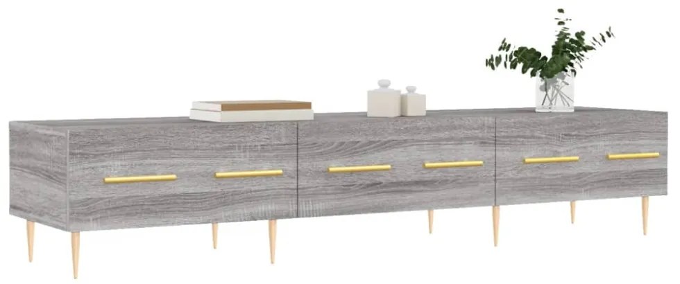 szürke sonoma színű szerelt fa TV-szekrény 150x36x50 cm