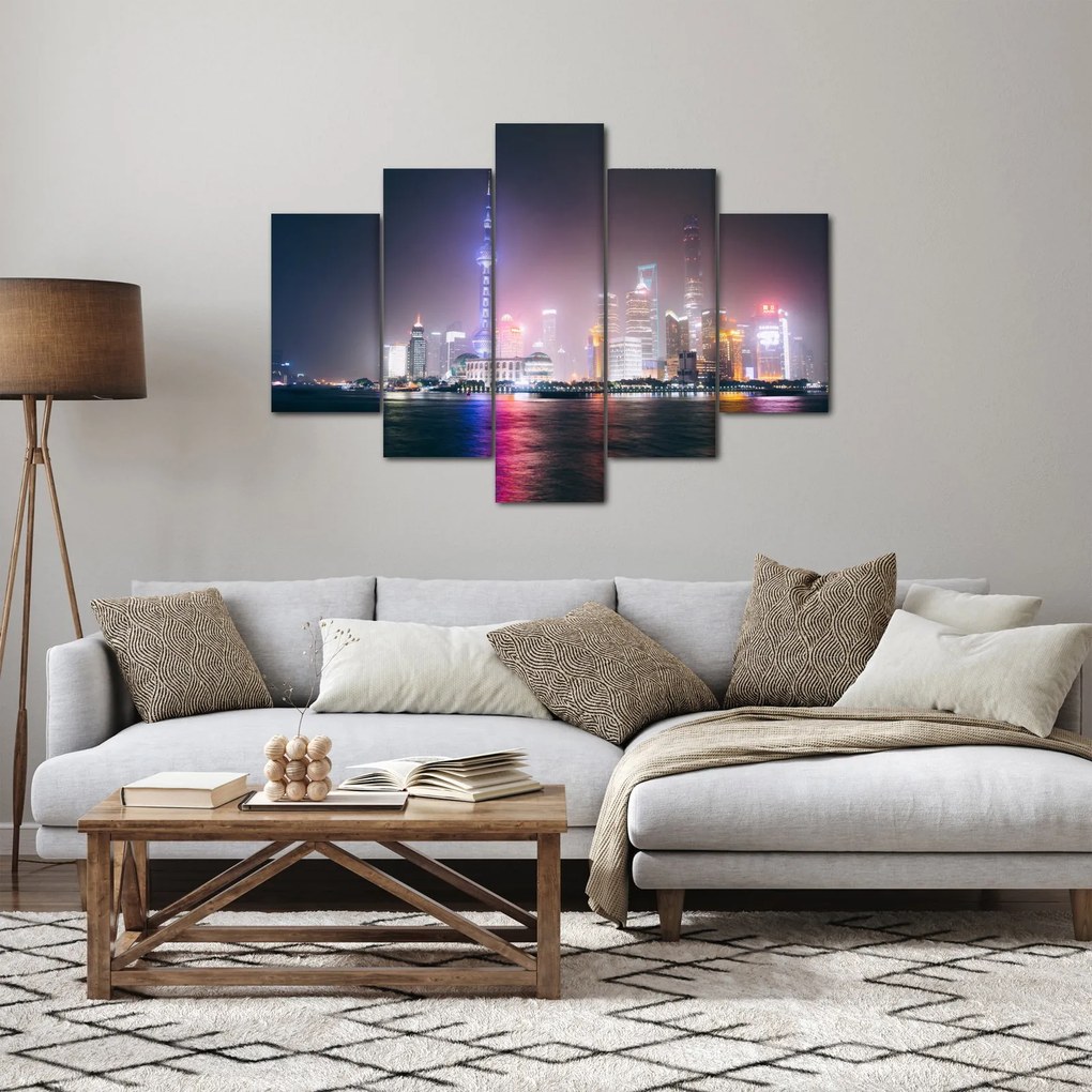 Éjszakai Shanghai képe (150x105 cm)
