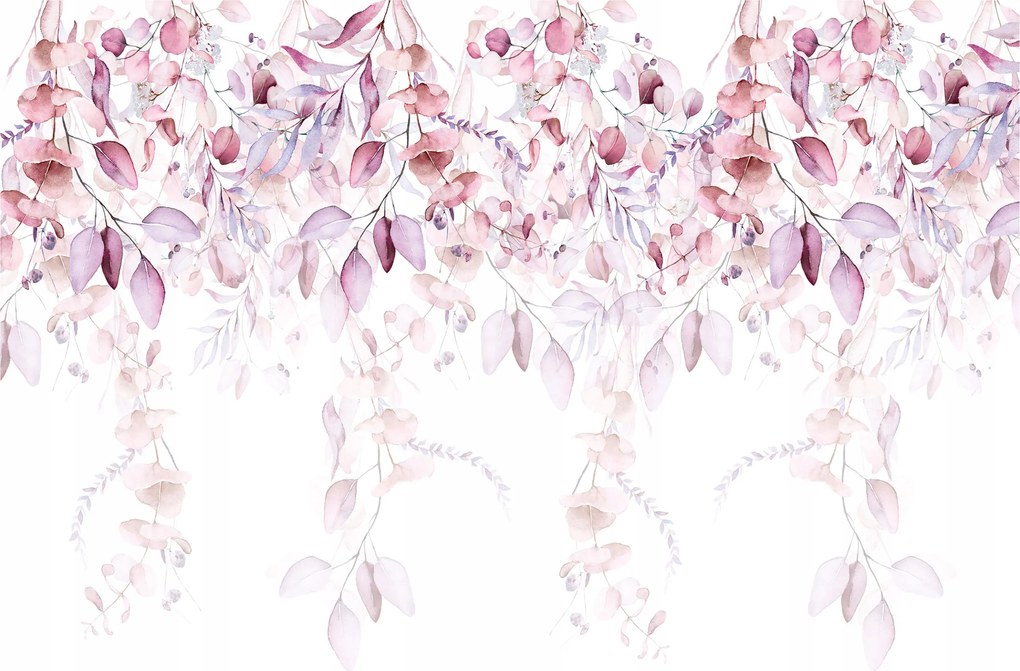 Fotótapéta Virágok levelek Rózsaszín szimfónia Sakura vinil 368x254 +ragasztó