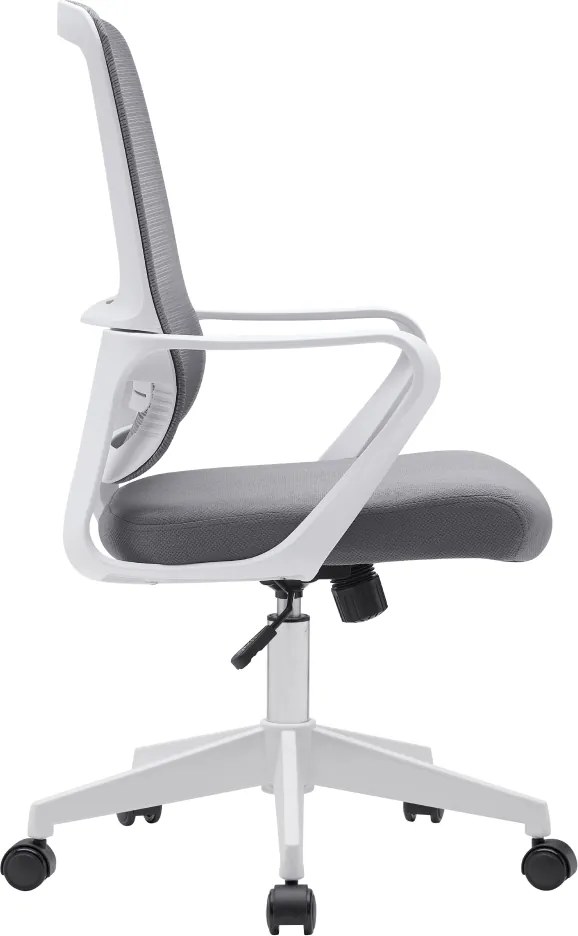 Irodai szék, szürke/fehér, SALOMO TYP 1