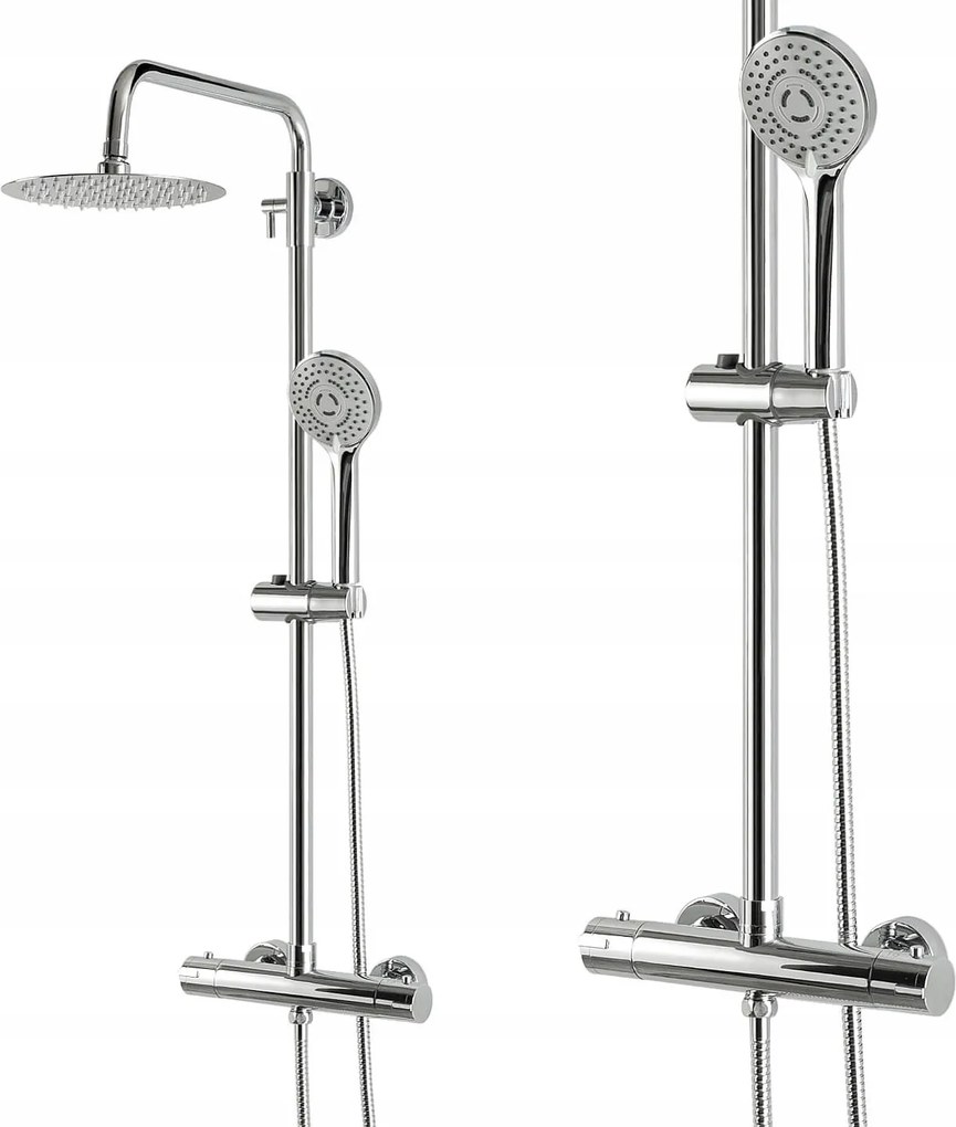 Zuhanyzóoszlop Acél Vékony Esőztetővel 20 CM Inea