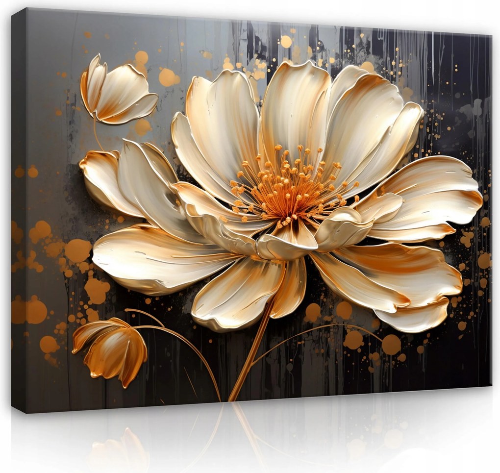 Vászonkép Absztrakt 3D Liliom Virág Vászon Fal Nappali Hálószoba 60x40