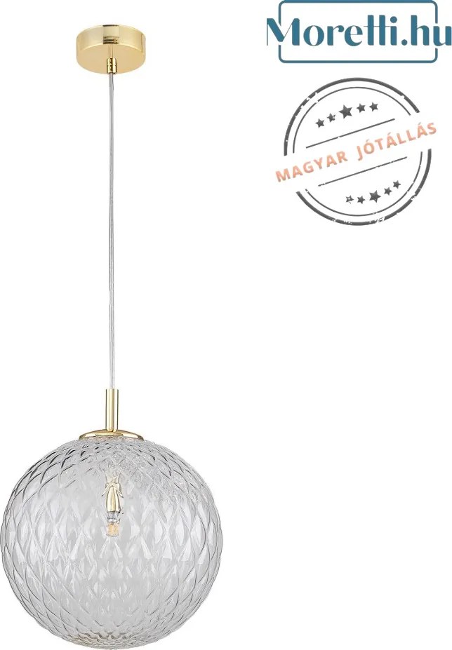 TK LIGHTING 4610 CADIX Egyágú Függesztett Lámpa Üveg G9 IP20