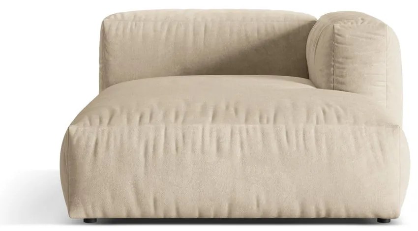 Bézs bársony kanapé modul (jobb oldali) Martina – Micadoni